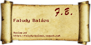 Faludy Balázs névjegykártya